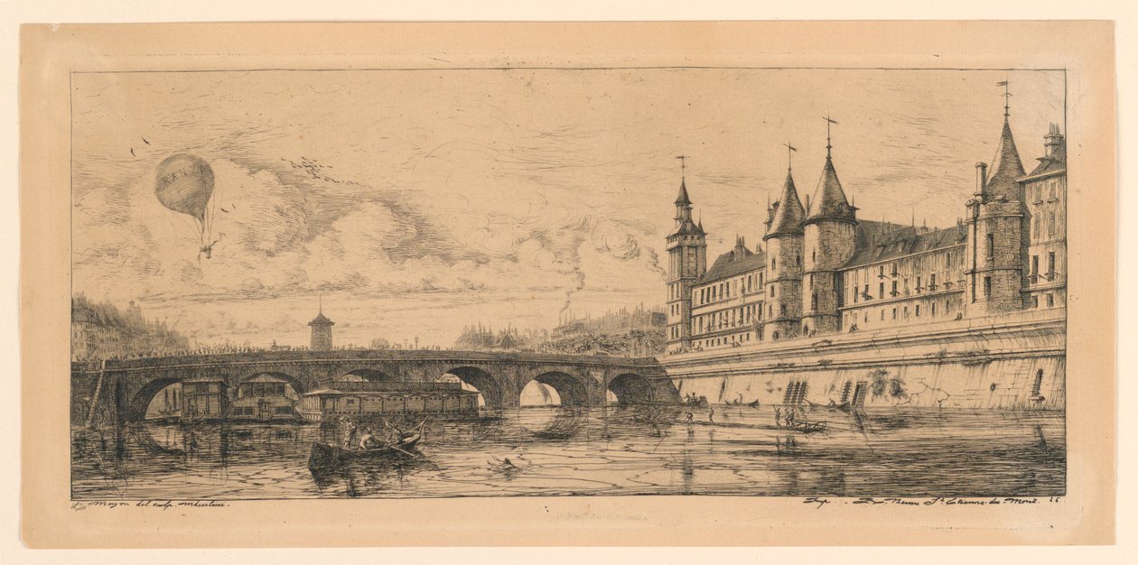 De Pont-au-Change door Charles Meryon
