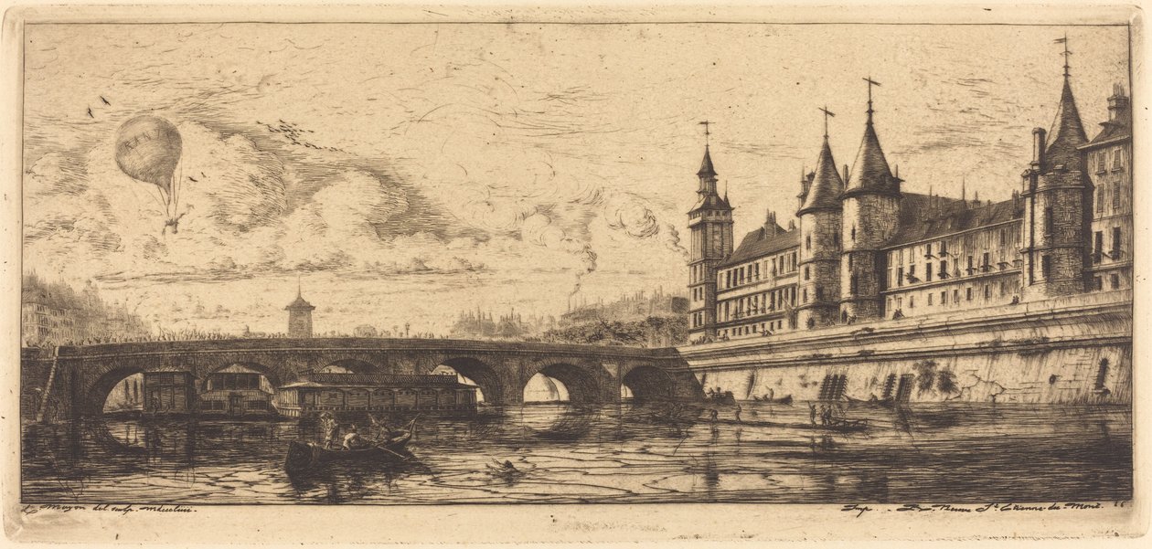 Le Pont-au-Change, Parijs door Charles Meryon