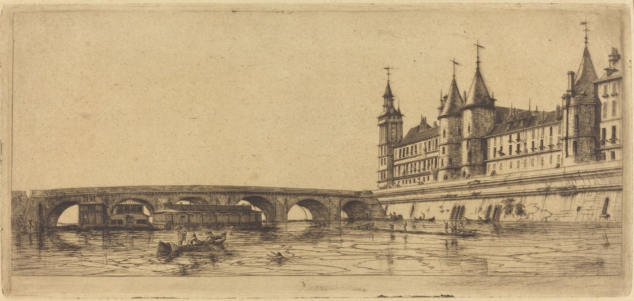 Le Pont-au-Change, Parijs door Charles Meryon