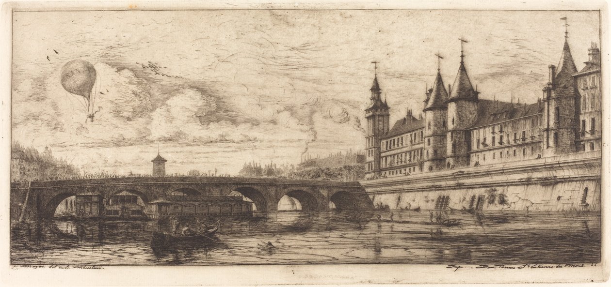 Le Pont-au-Change, Parijs door Charles Meryon