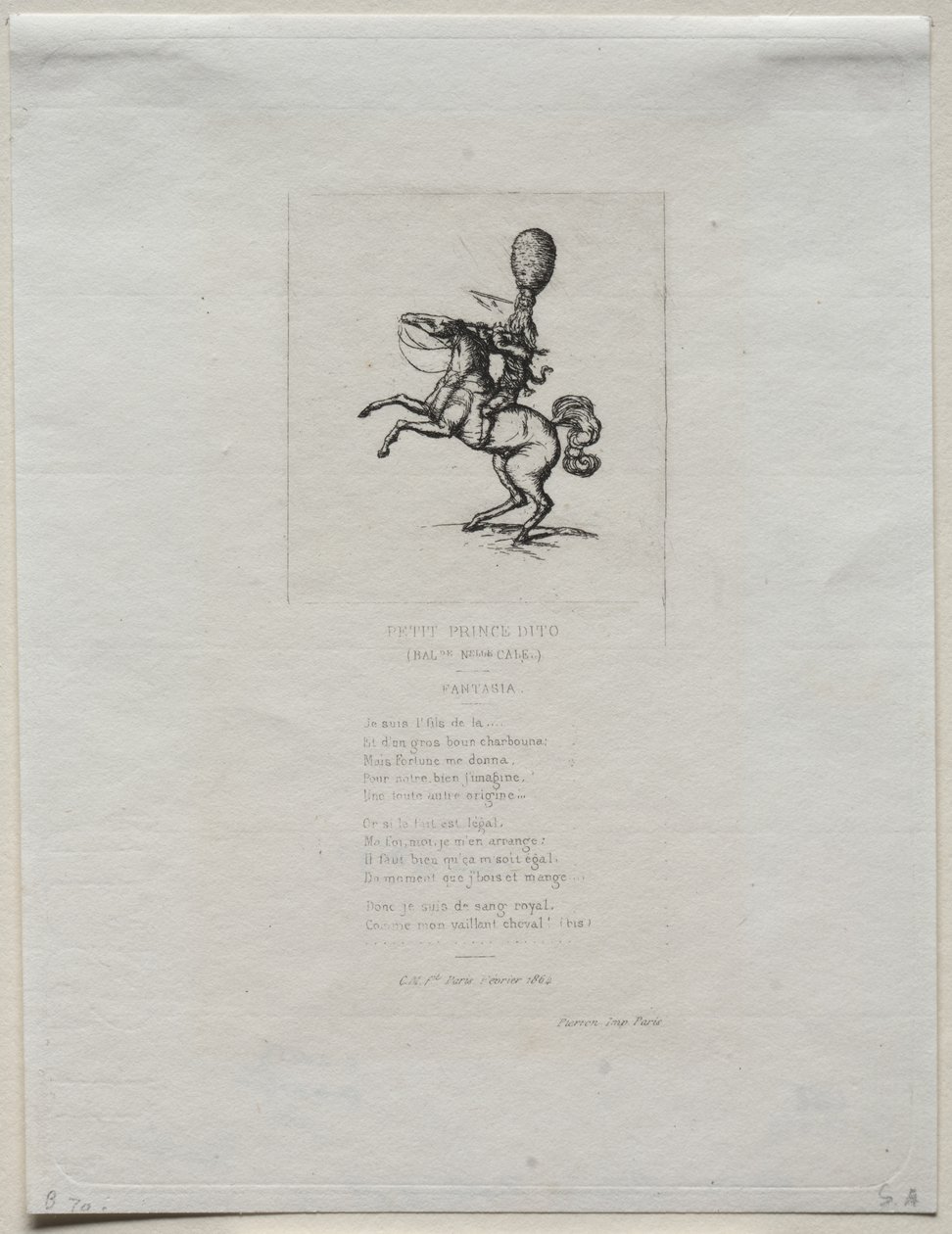 Kleine Prins Dito, 1864 door Charles Meryon