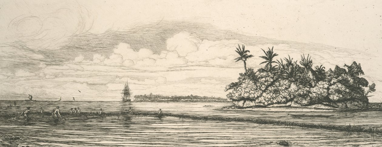 Oceanië, eilandjes bij Uvea door Charles Meryon