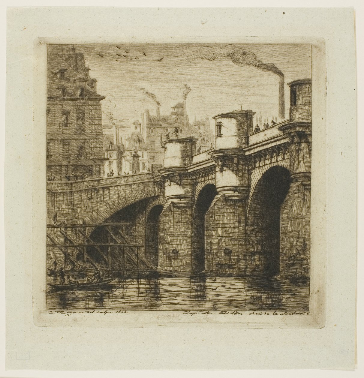 Pont-Neuf, Parijs door Charles Meryon