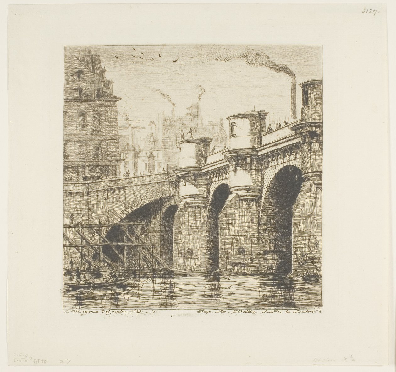 Pont-Neuf, Parijs door Charles Meryon