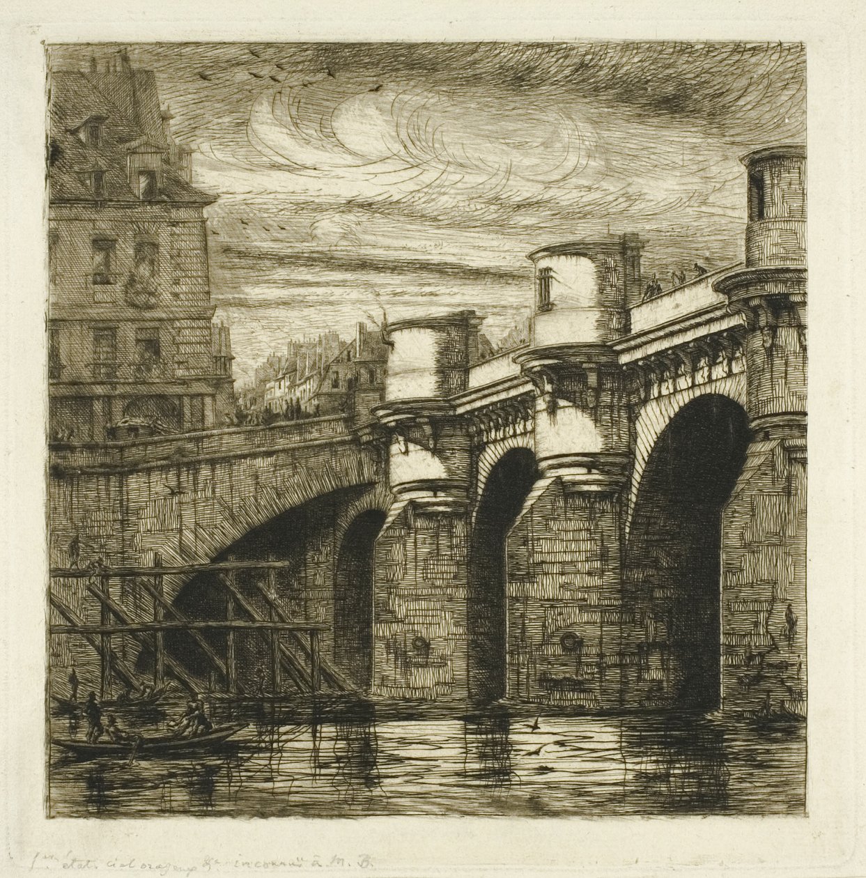 Pont-Neuf, Parijs door Charles Meryon