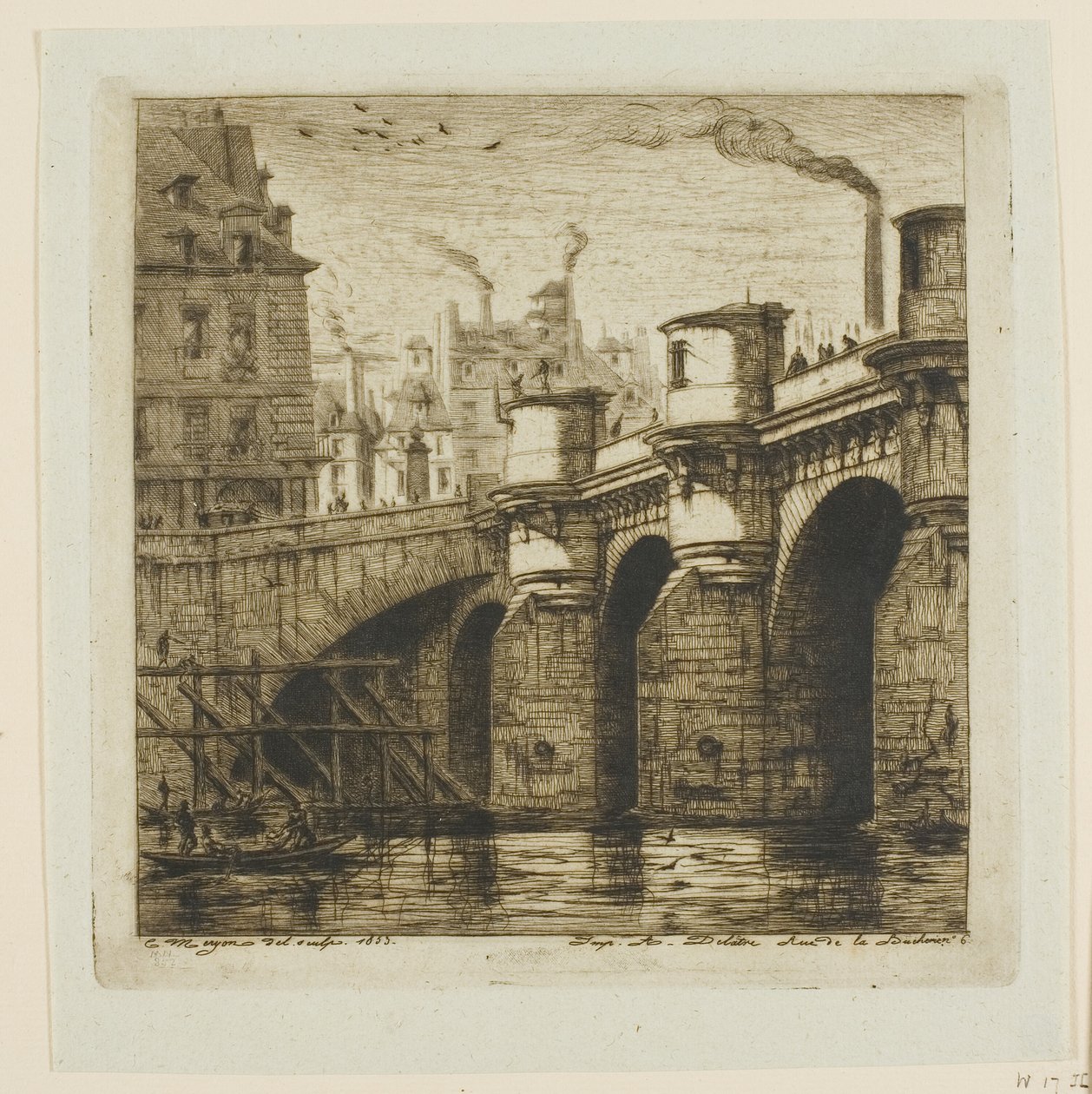 Pont-Neuf, Parijs door Charles Meryon