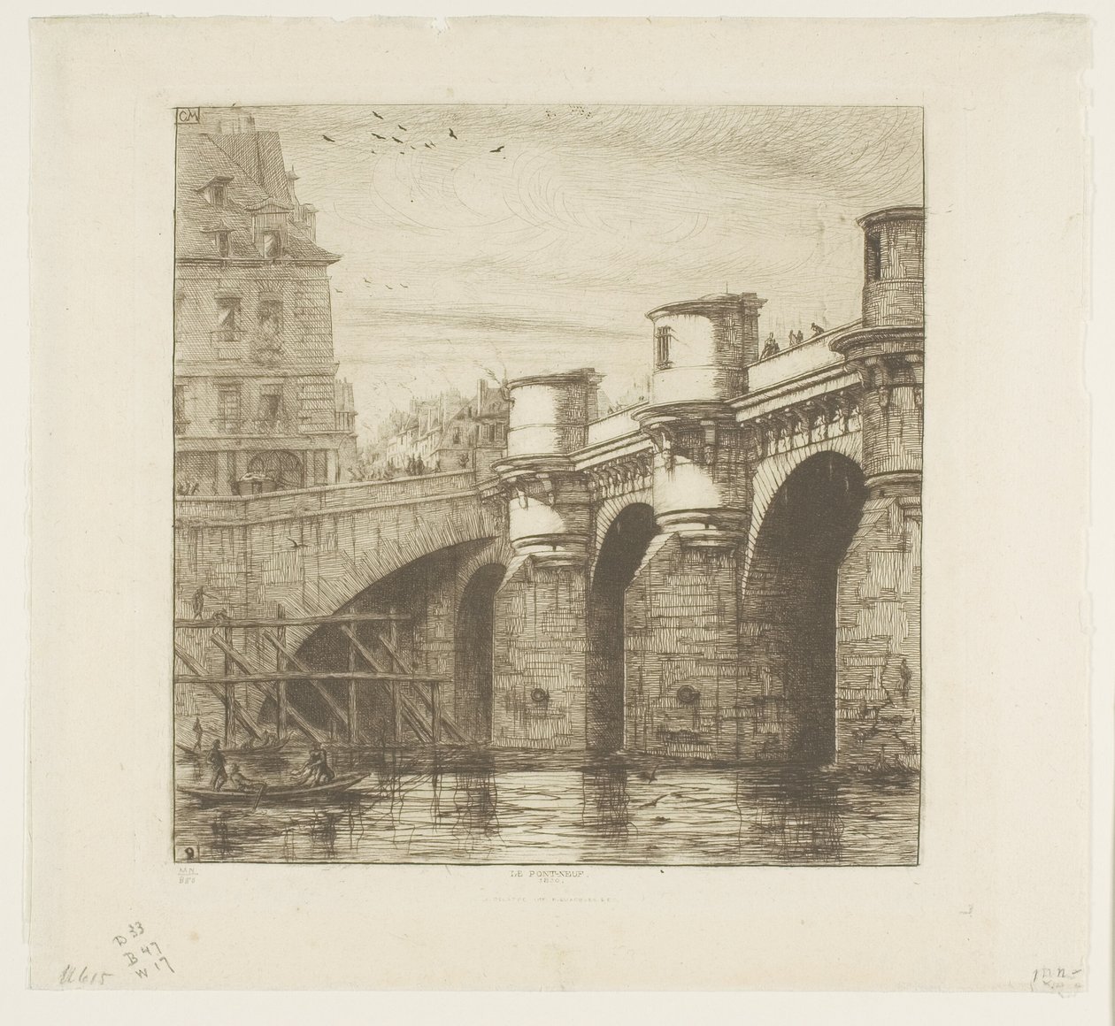 Pont-Neuf, Parijs door Charles Meryon