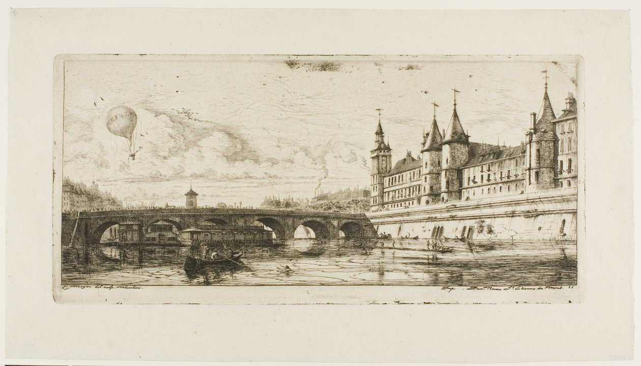 Pont-au-Change, Parijs door Charles Meryon