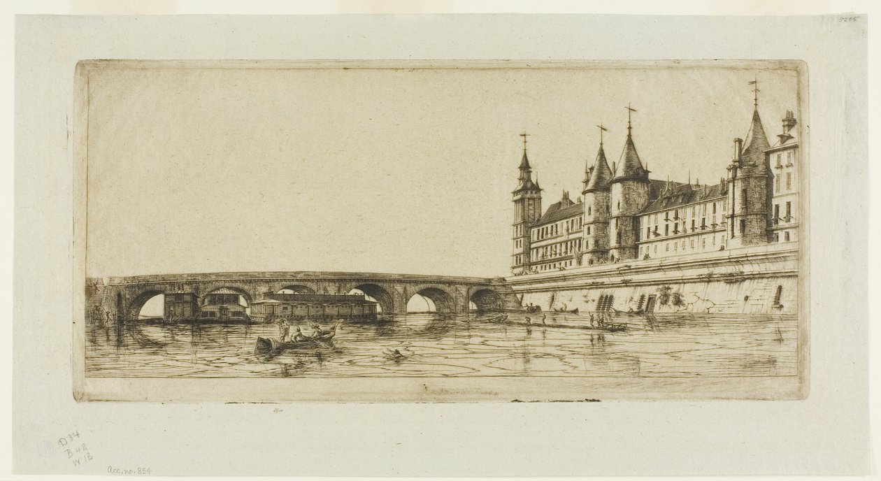 Pont-au-Change, Parijs door Charles Meryon