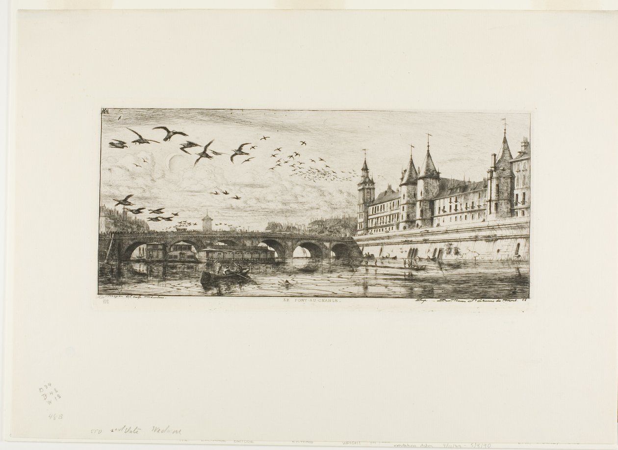 Pont-au-Change, Parijs door Charles Meryon