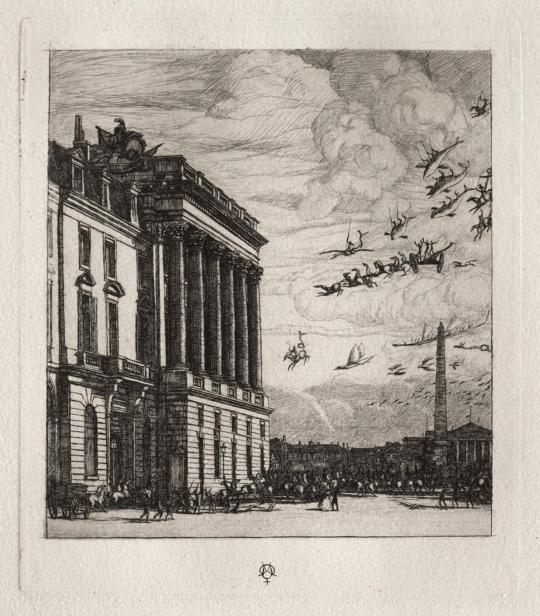 Het Admiraalshuis, Parijs door Charles Meryon