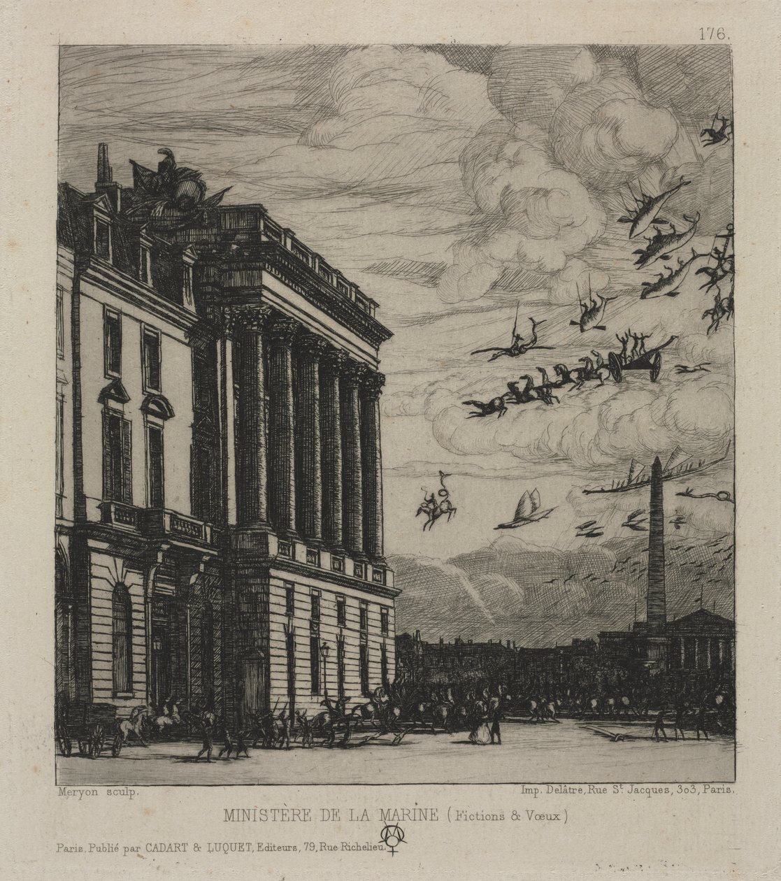 De Admiraliteit, Parijs door Charles Meryon