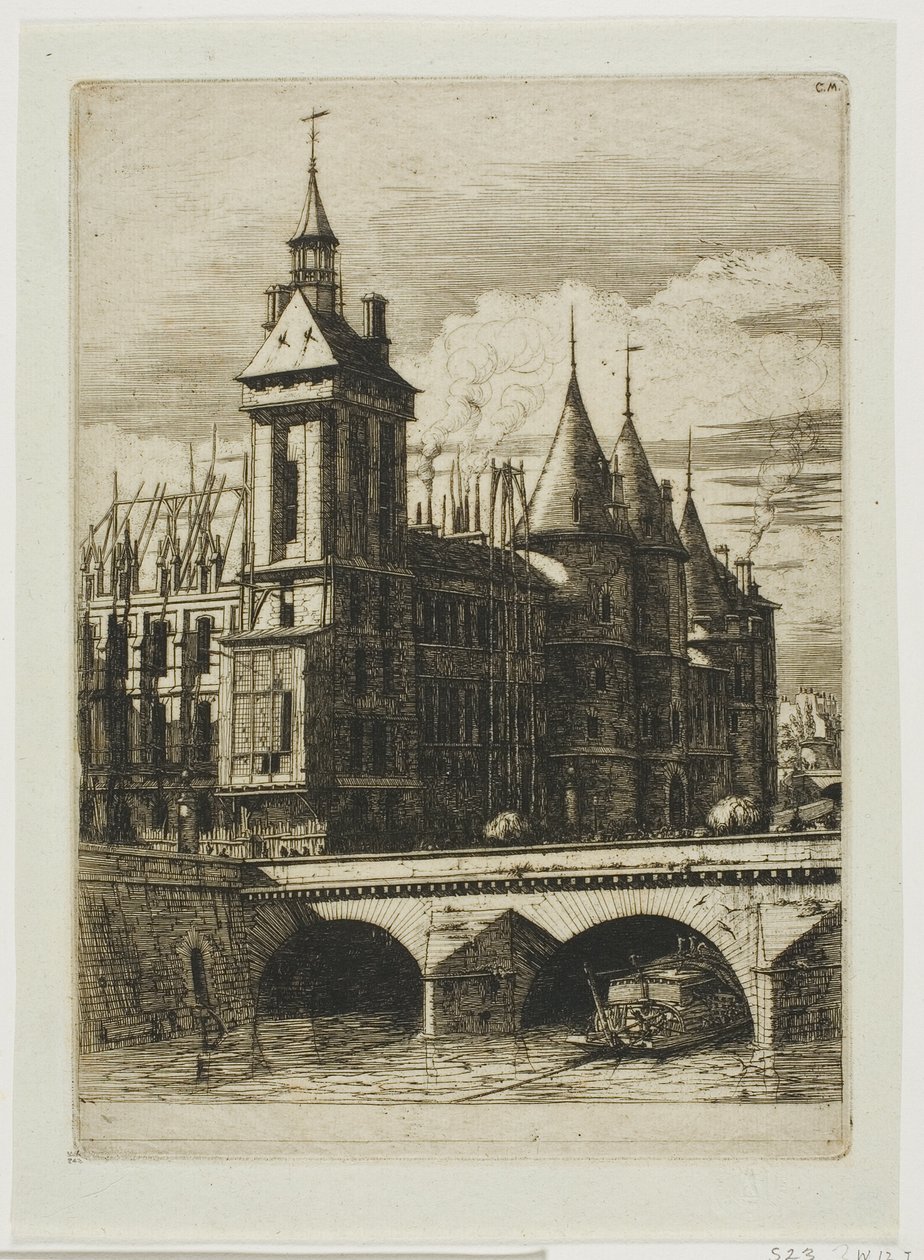 De klokkentoren, Parijs door Charles Meryon