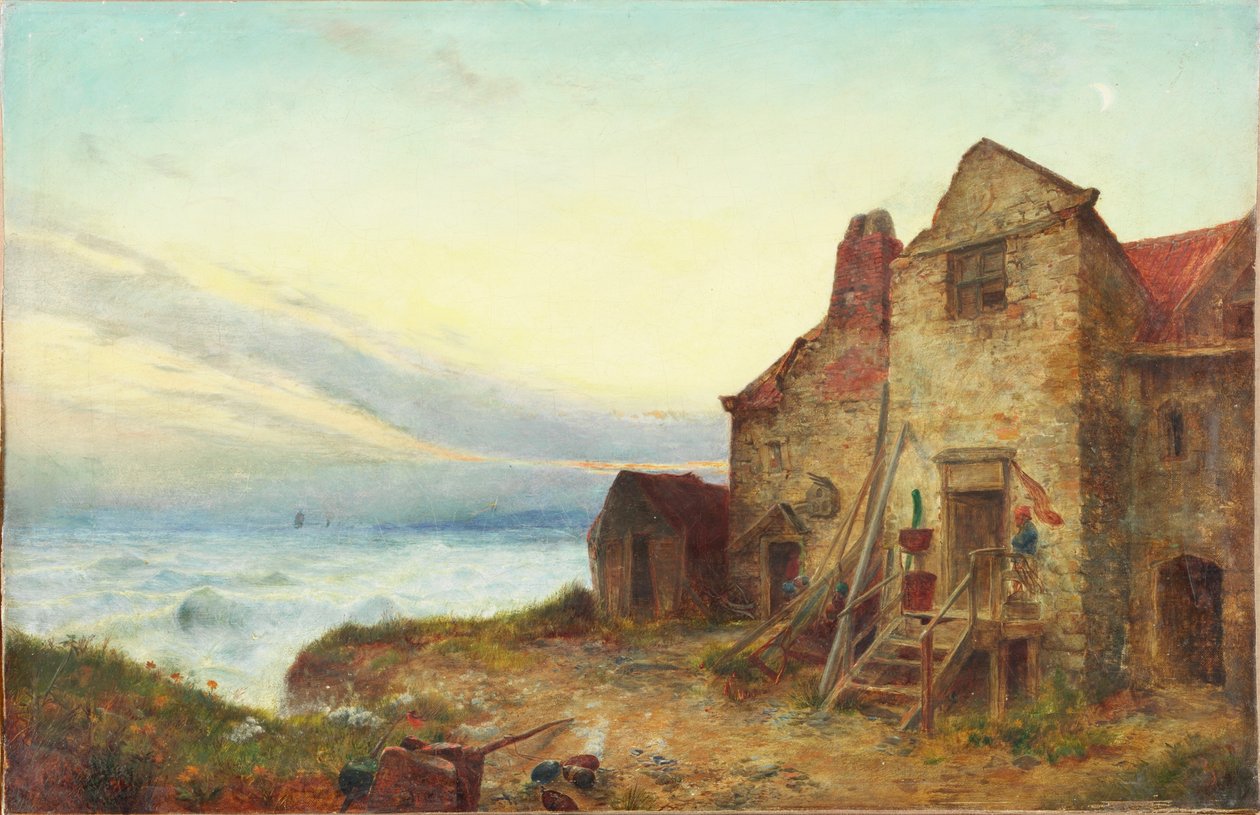 Zonsondergangschaduwen, 1865 door Charles Napier Hemy