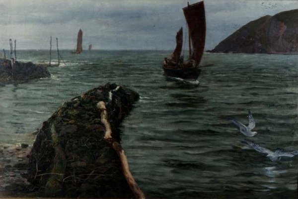 De Weg In! door Charles Napier Hemy