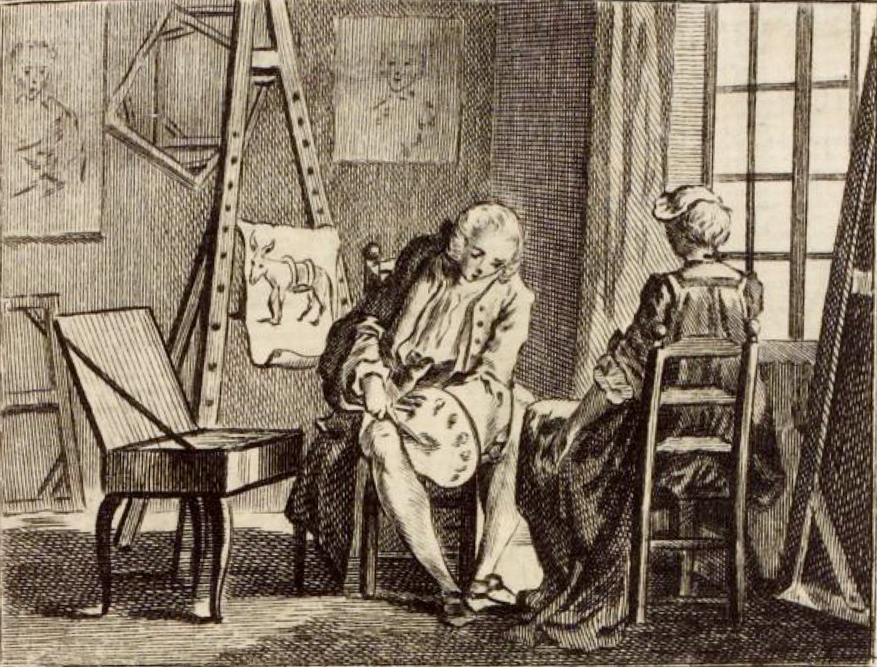 Le Bât door Charles Nicolas Cochin
