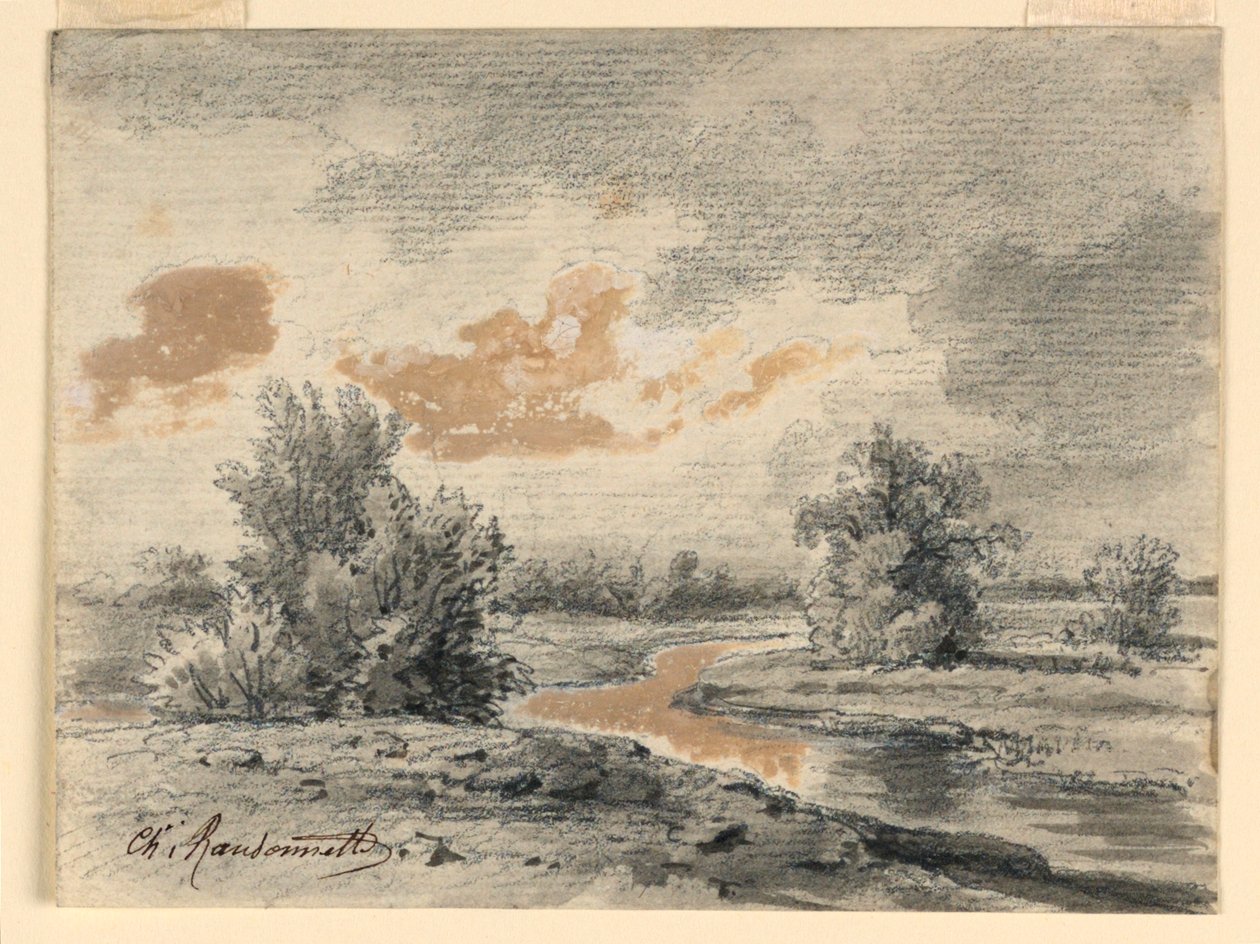 Landschap door Charles Nicolas Ransonnette