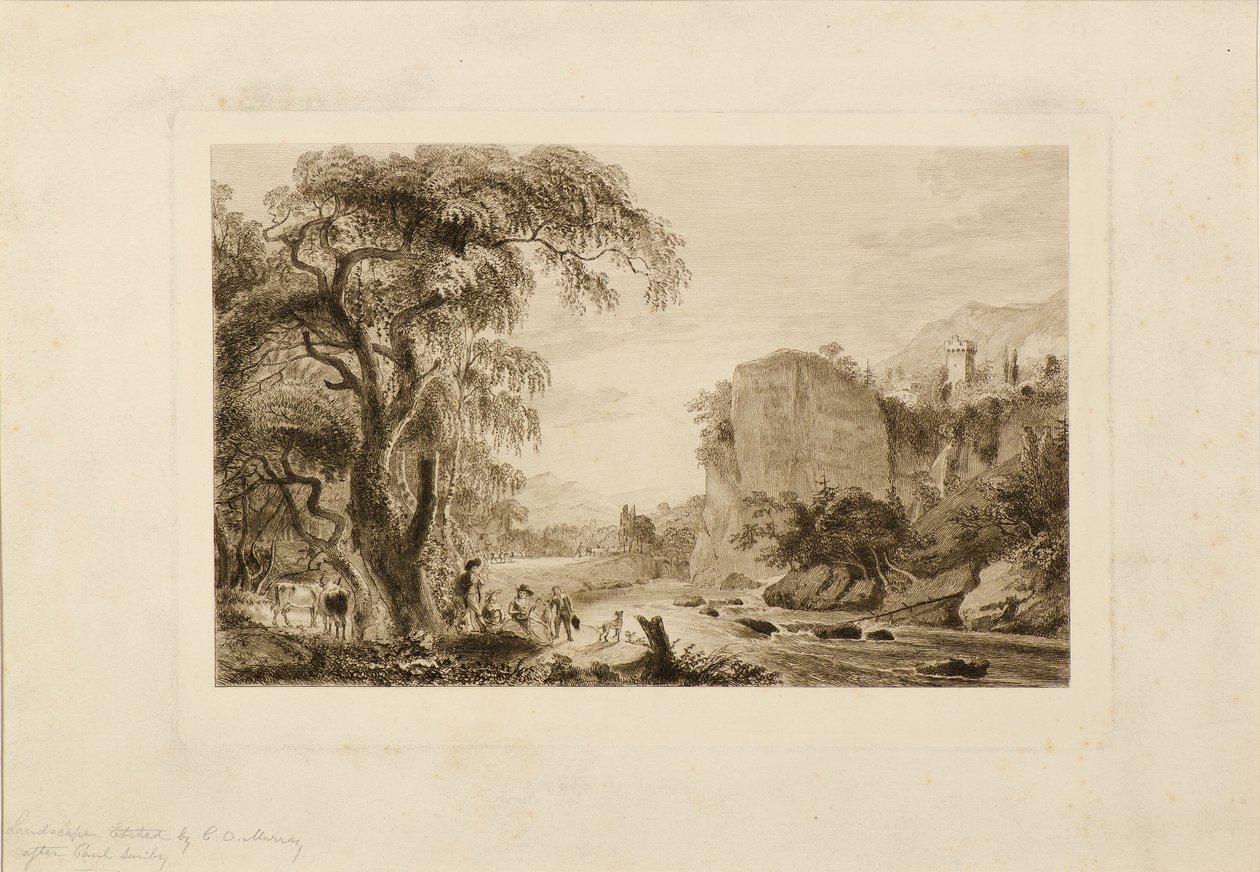 Landschap door Charles Oliver Murray