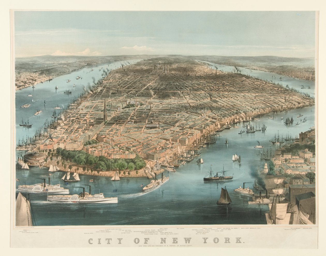 Stad New York door Charles Parsons