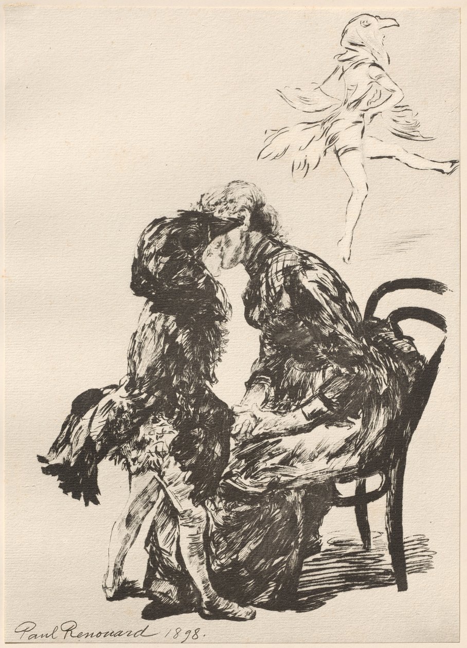 Voor de Ballet, 1898 door Charles Paul Renouard