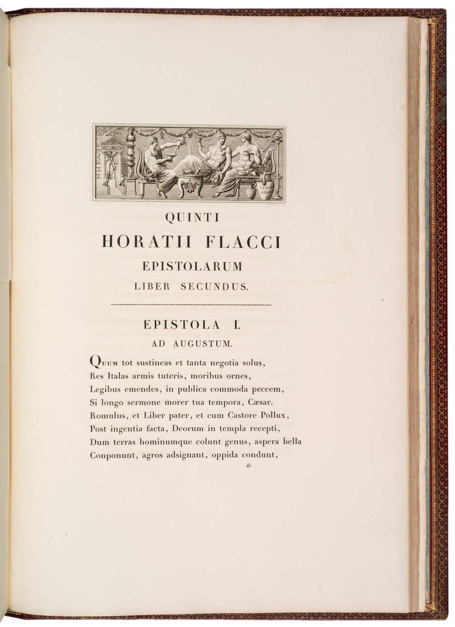 Pagina uit Quintus Horatius Flaccus door Charles Percier