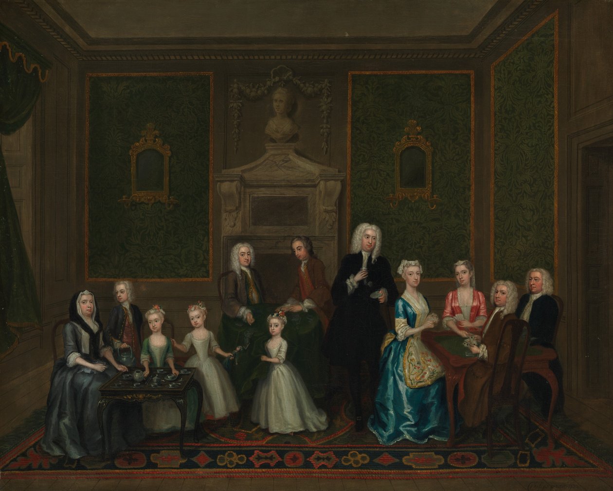 De Familie Strong, 1732 door Charles Philips