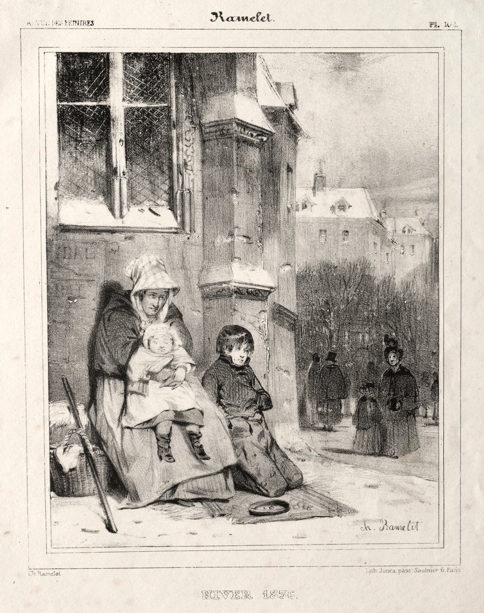 Winter, 1836 door Charles Ramelet