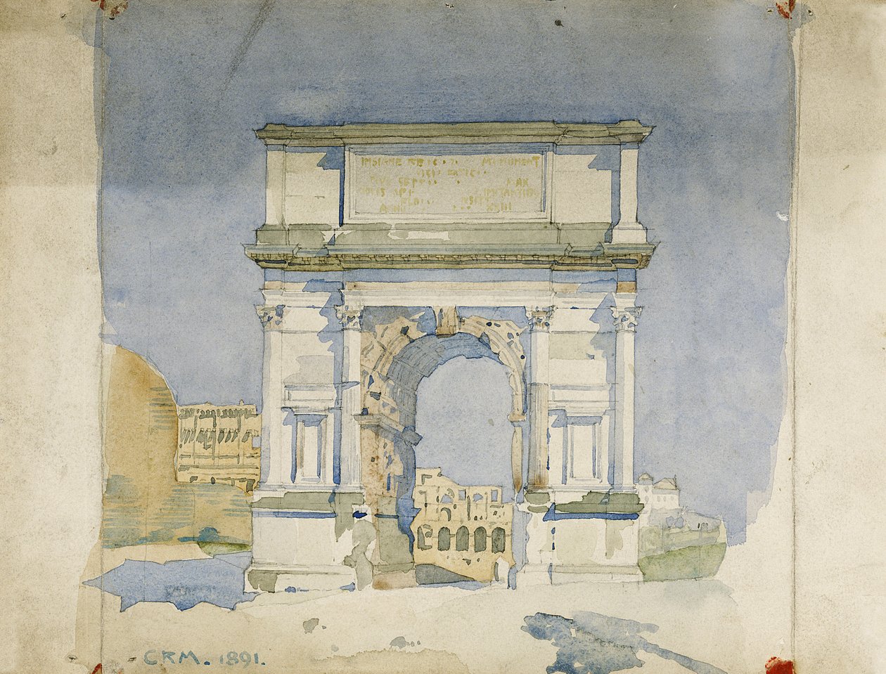 Boog van Titus, Rome, 1891 door Charles Rennie Mackintosh