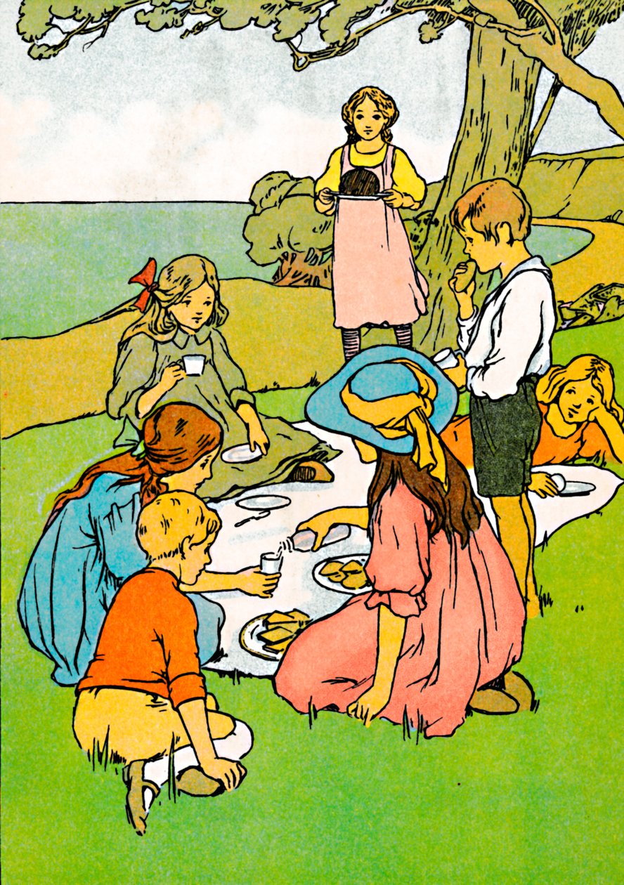 Een kerstdiner in Nieuw-Zeeland, 1912 door Charles Robinson