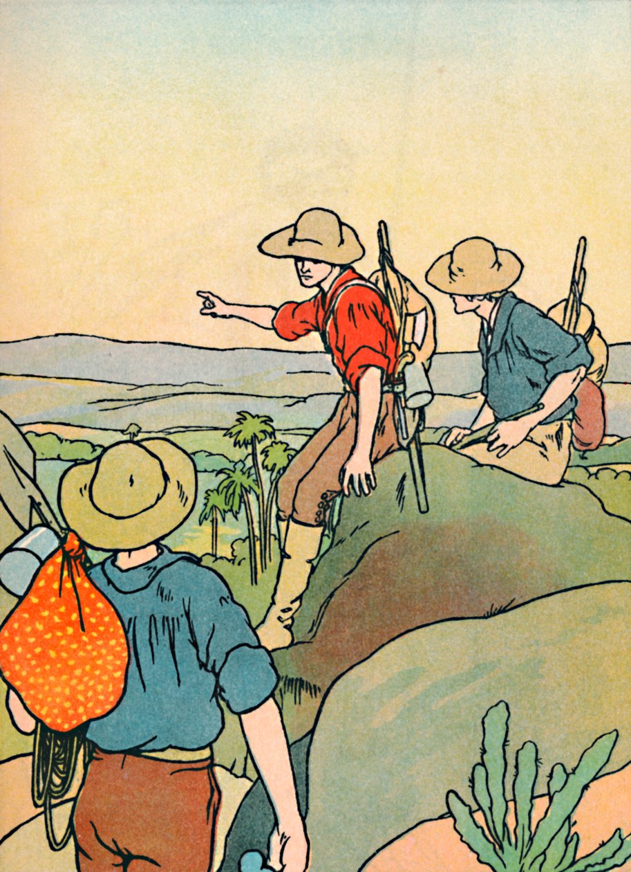 Vroege kolonisten in Australië, 1912 door Charles Robinson