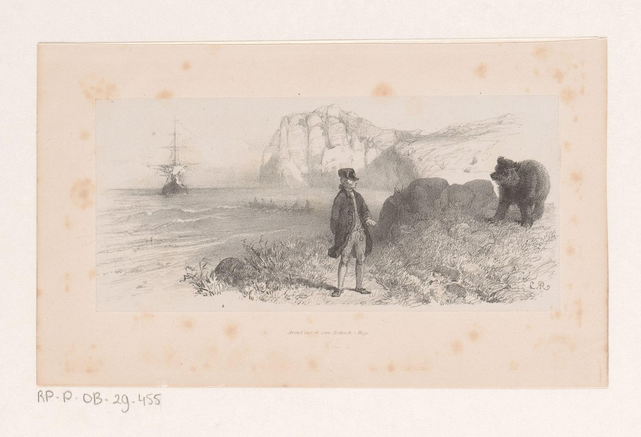 Baron von Münchhausen met beer door Charles Rochussen