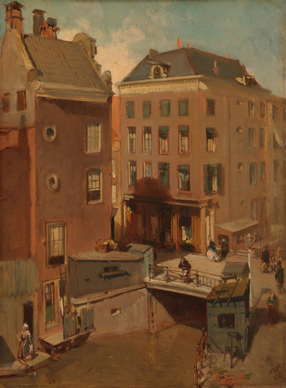 De Osjessluis bij de Kalverstraat in Amsterdam door Charles Rochussen