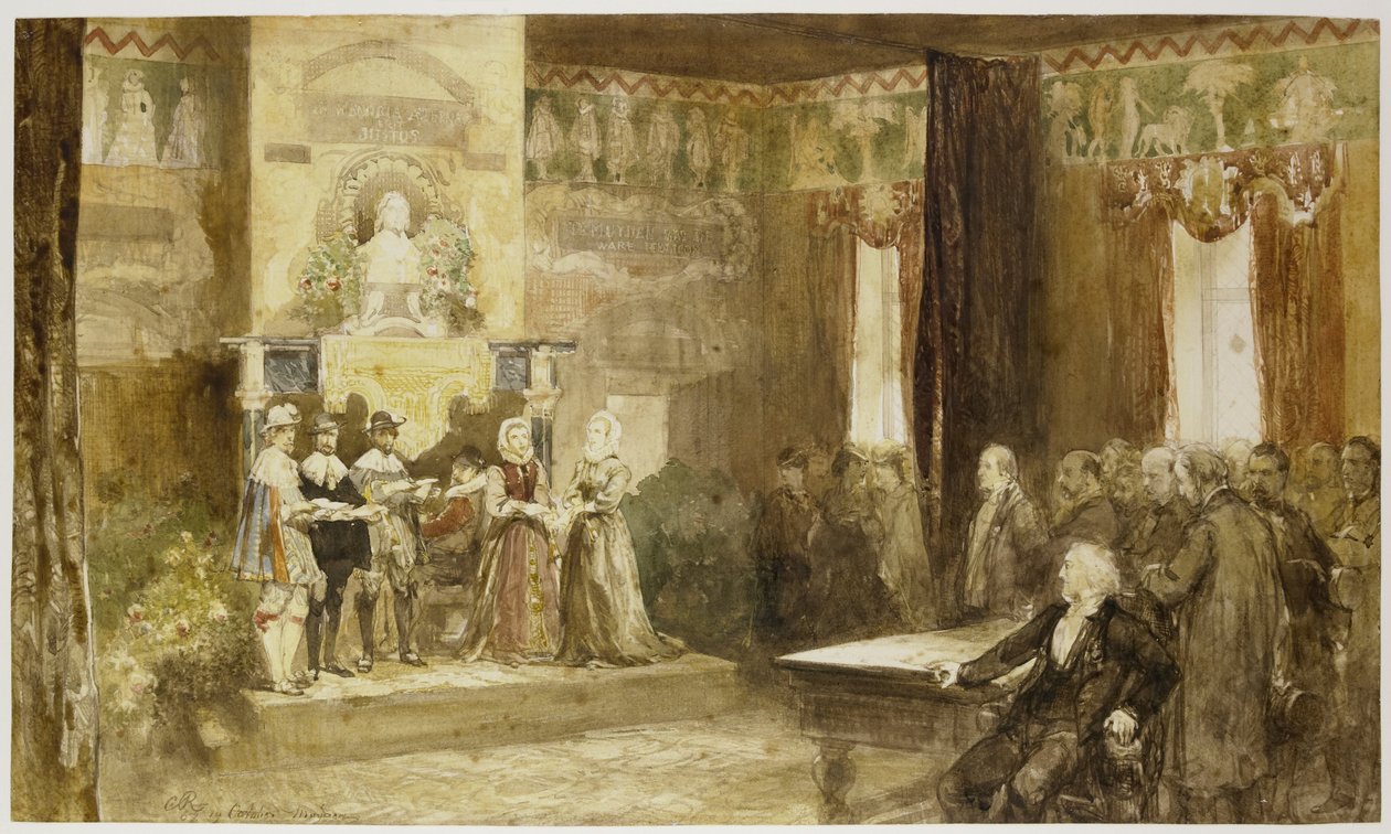 Vondelviering op het Muiderslot, 1867 door Charles Rochussen