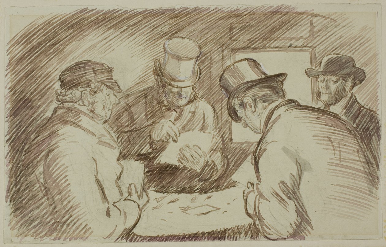Een Kaartspel door Charles Samuel Keene