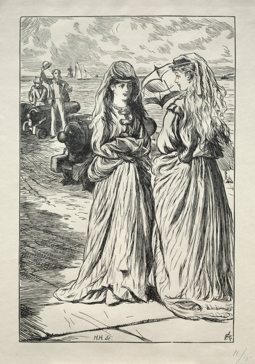 Lady Nelly - de flirt door Charles Samuel Keene