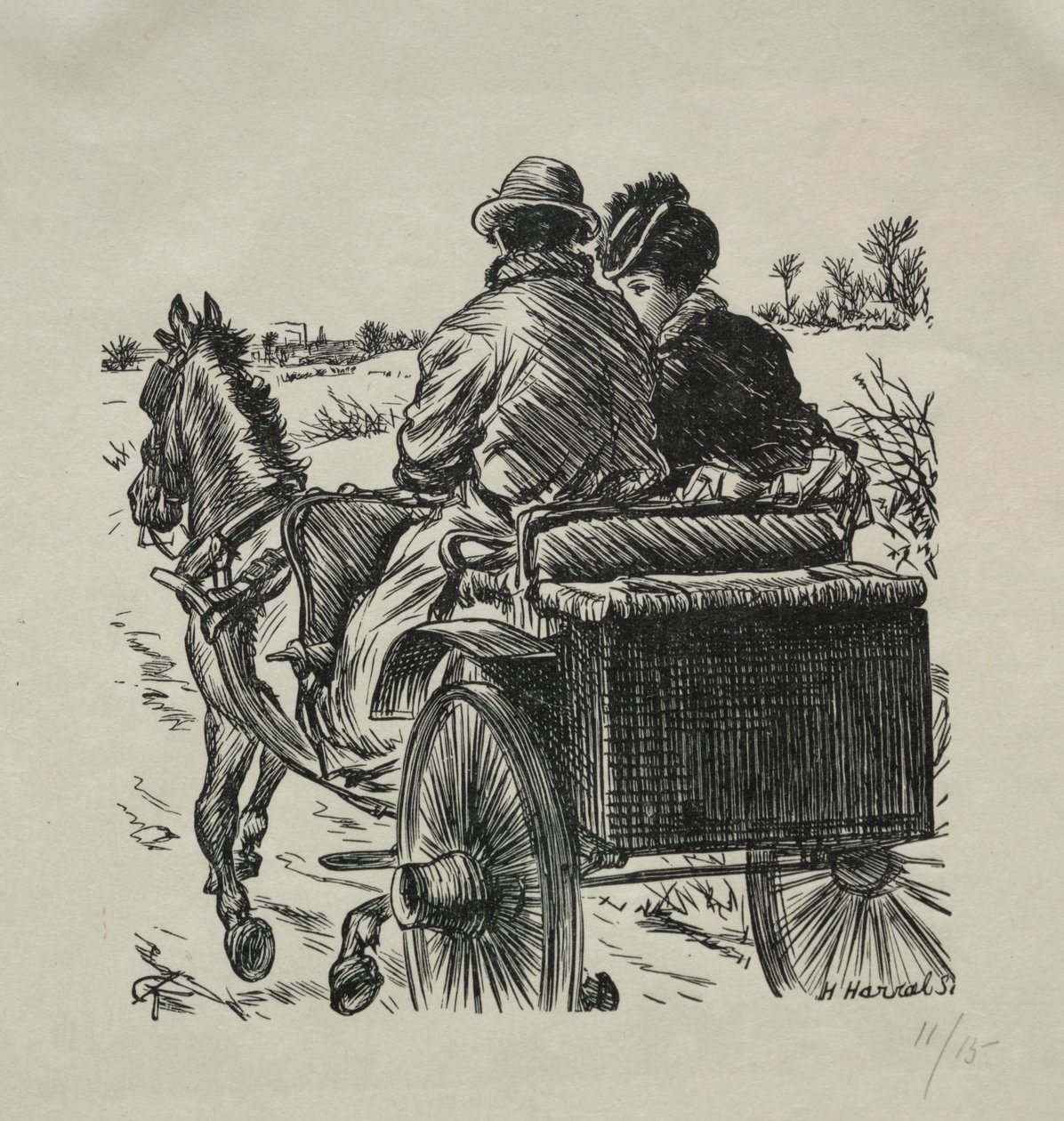 De jas met bontvoering door Charles Samuel Keene