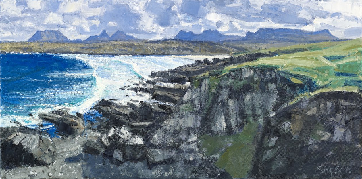 Achnahaird Bay, 2011 (olieverf op doek) door Charles Simpson
