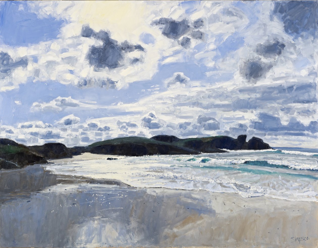 Clachtoll, 2010 (olieverf op doek) door Charles Simpson