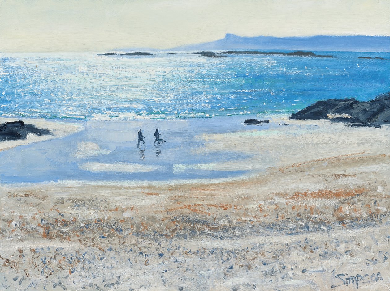 Het strand oversteken, 2014 (olieverf op doek) door Charles Simpson