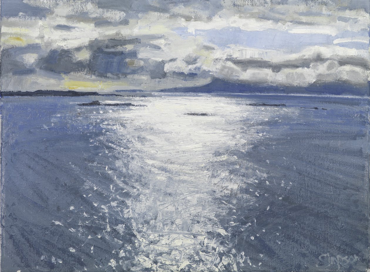Donkere avond, 2017 (olieverf op doek) door Charles Simpson