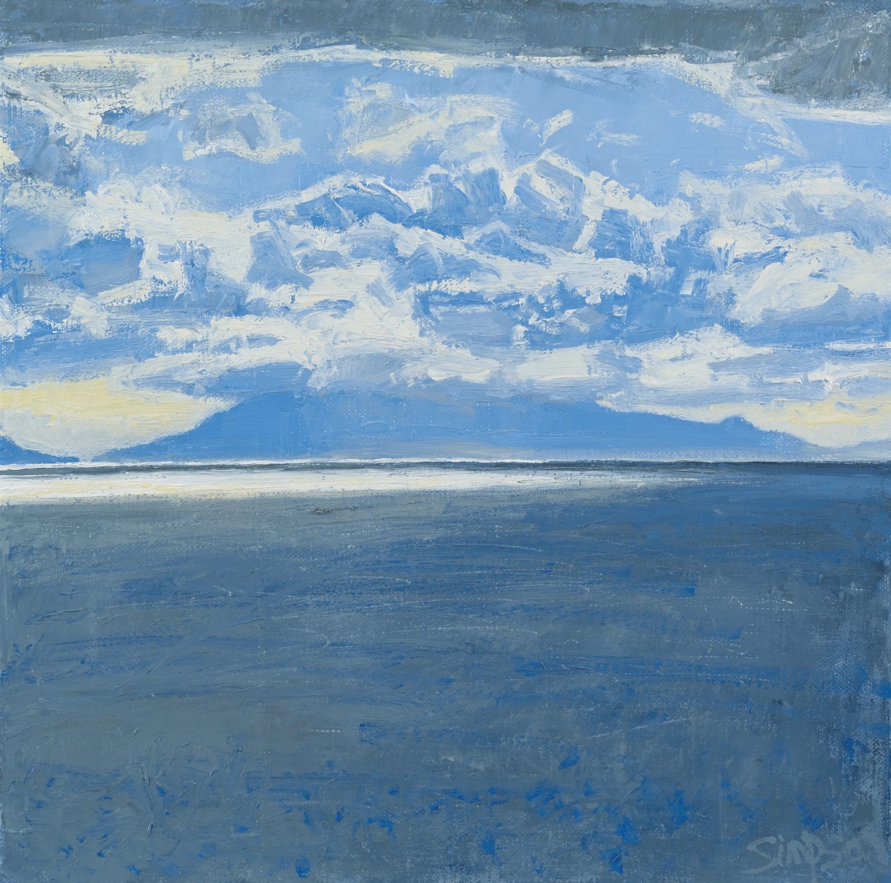 Donkere Zee, Rum, 2015 (olieverf op doek) door Charles Simpson