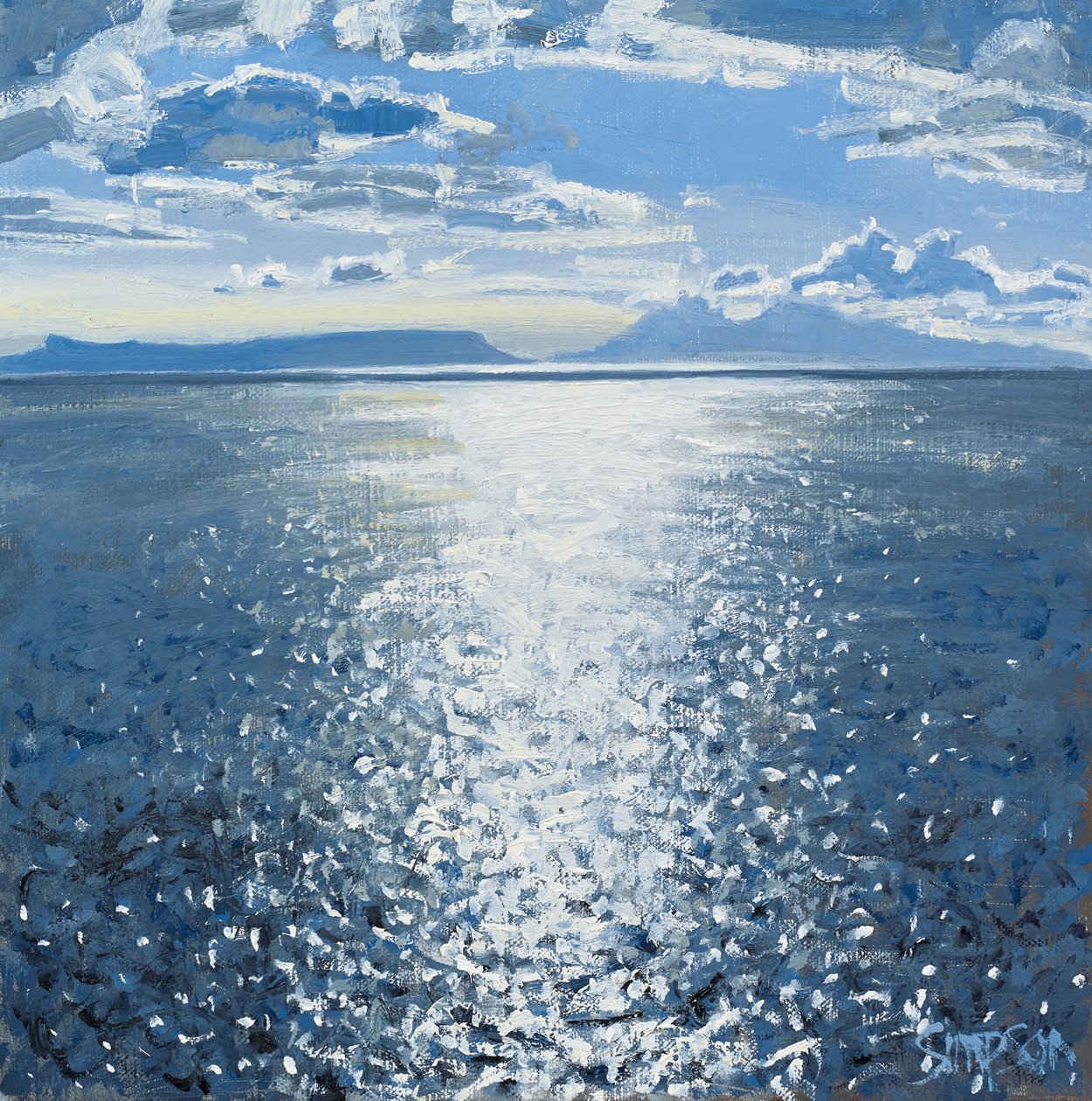 Eigg  Rum Avond, 2014 (olieverf op doek) door Charles Simpson