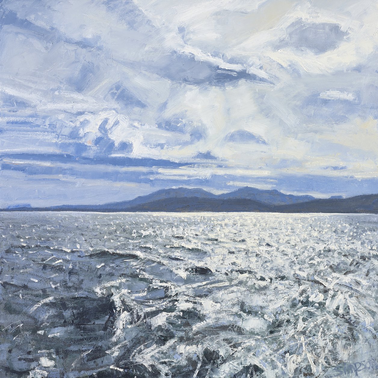 Verlaten van Barra, 2013 (olieverf op doek) door Charles Simpson