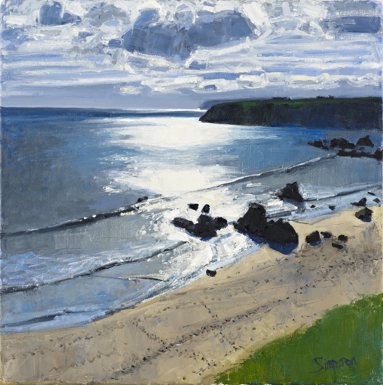 Sango Bay, 2011 (olieverf op doek) door Charles Simpson