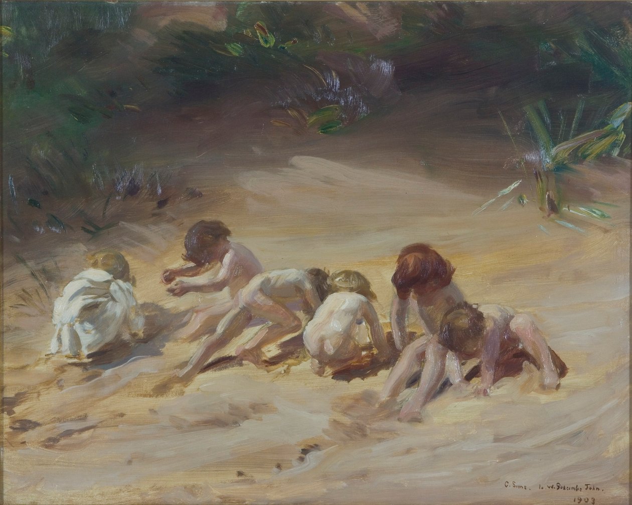 Kinderen aan het spelen, 1903 door Charles Sims