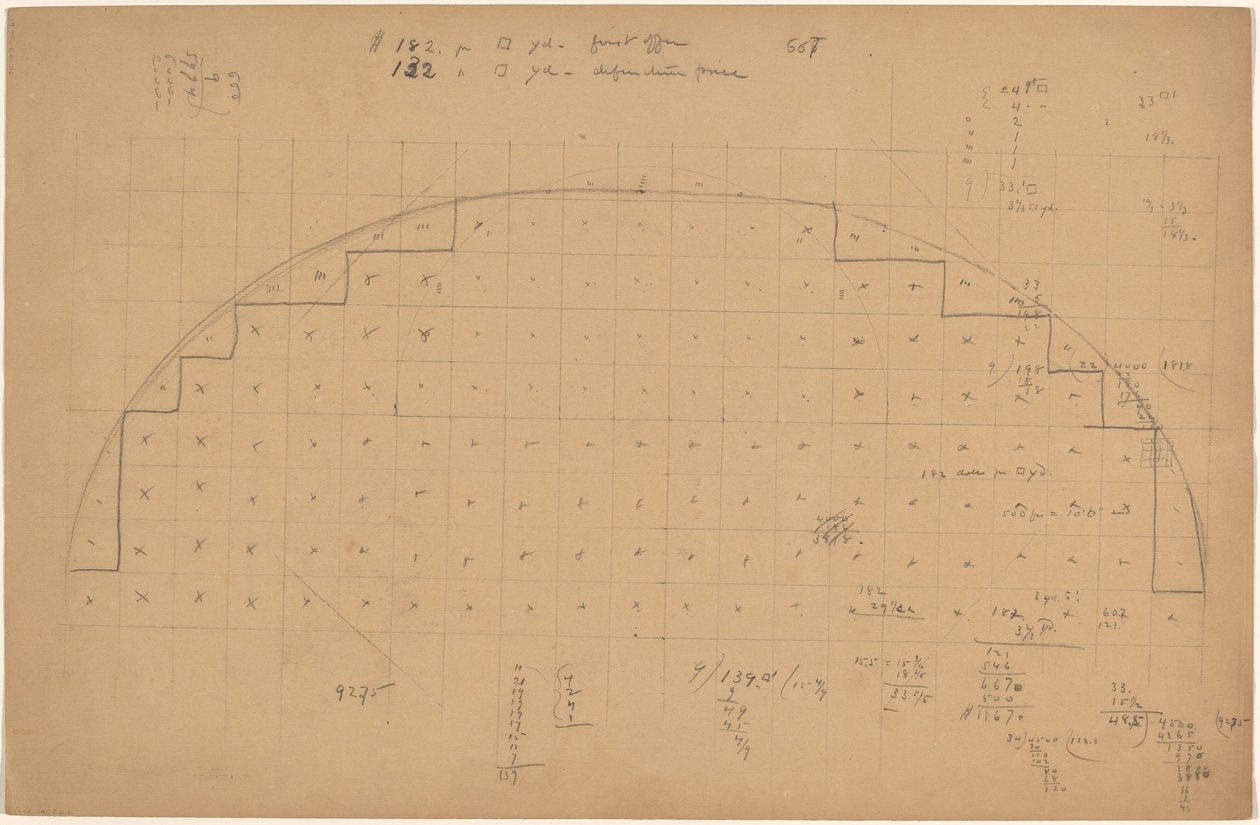 Diagram van een Lunet door Charles Sprague Pearce