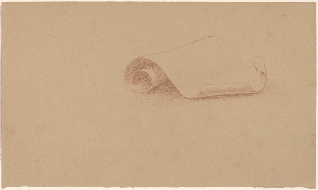 Studie van een Scroll door Charles Sprague Pearce