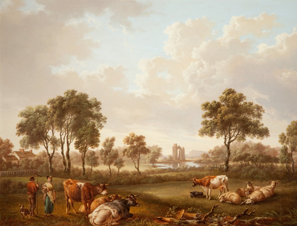 Landschap met Figuren, 1812 door Charles Towne