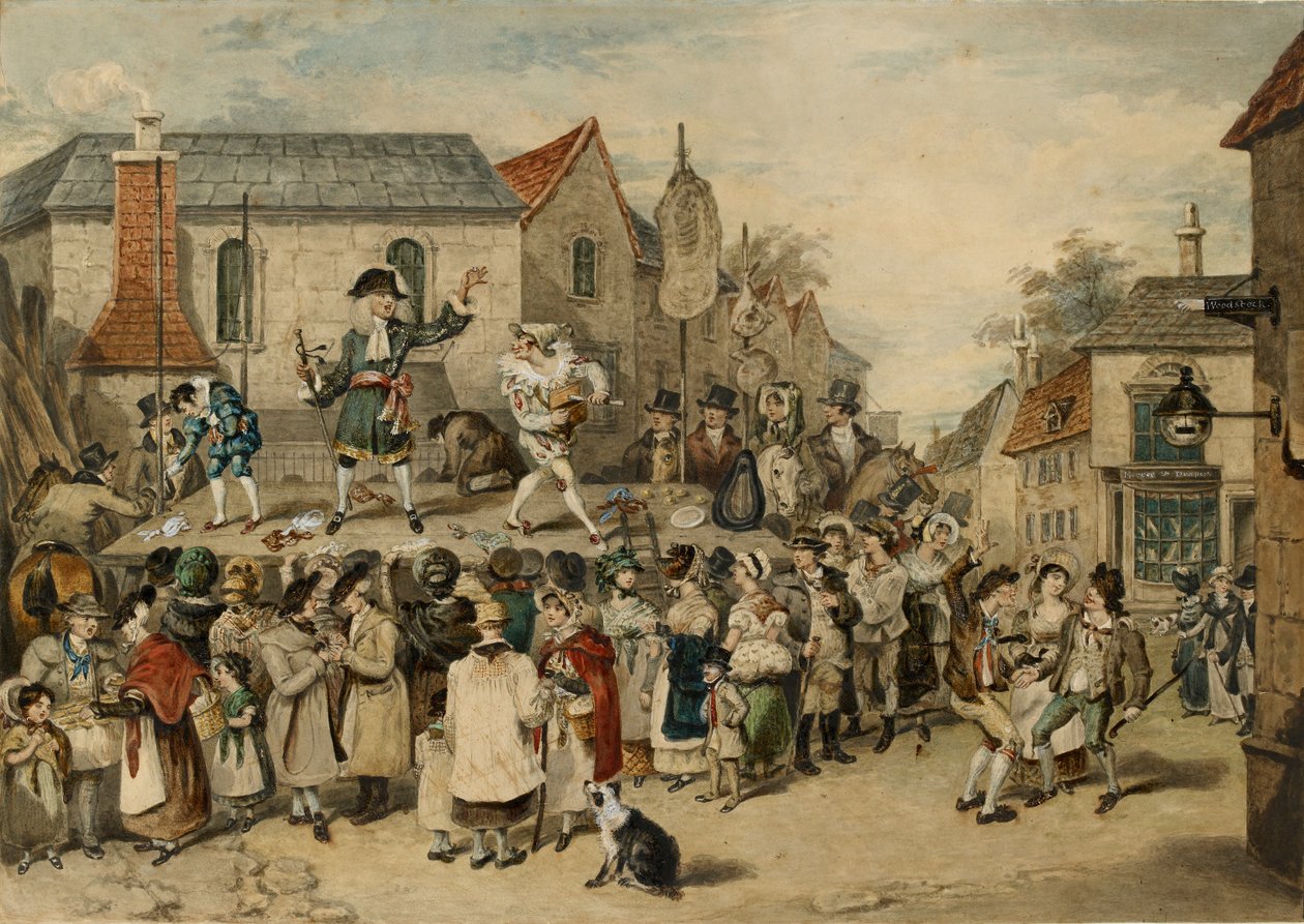 Een kermis in Woodstock, 1838 door Charles Turner