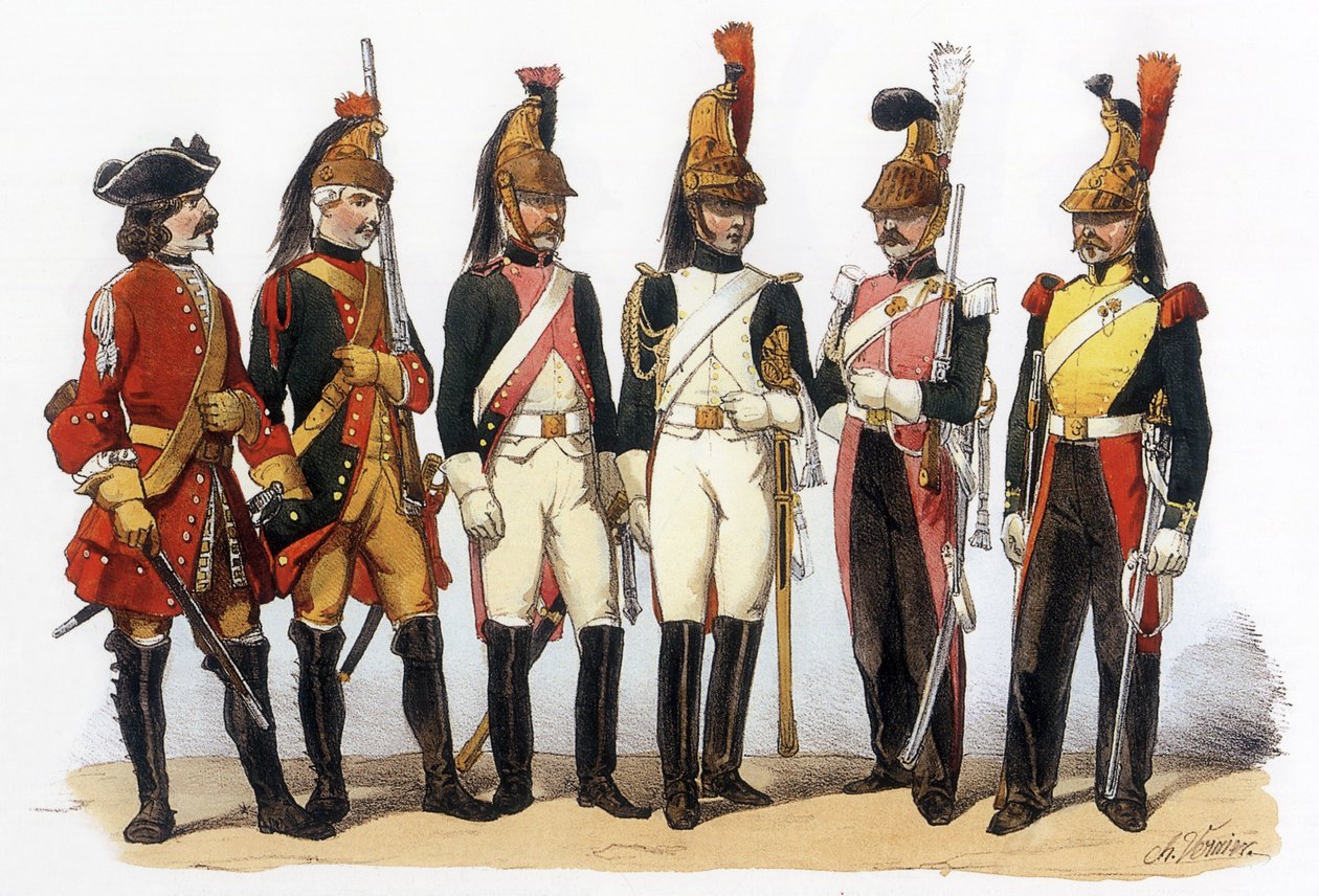 Uniformen van het Franse leger: Draken door Charles Vernier